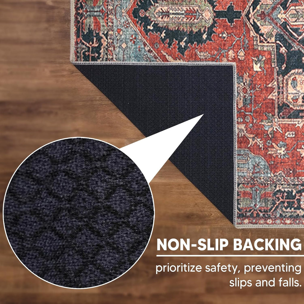 30"x84" Rug - Machine Washable Runner Rug with Non-Slip Backing, Ideal