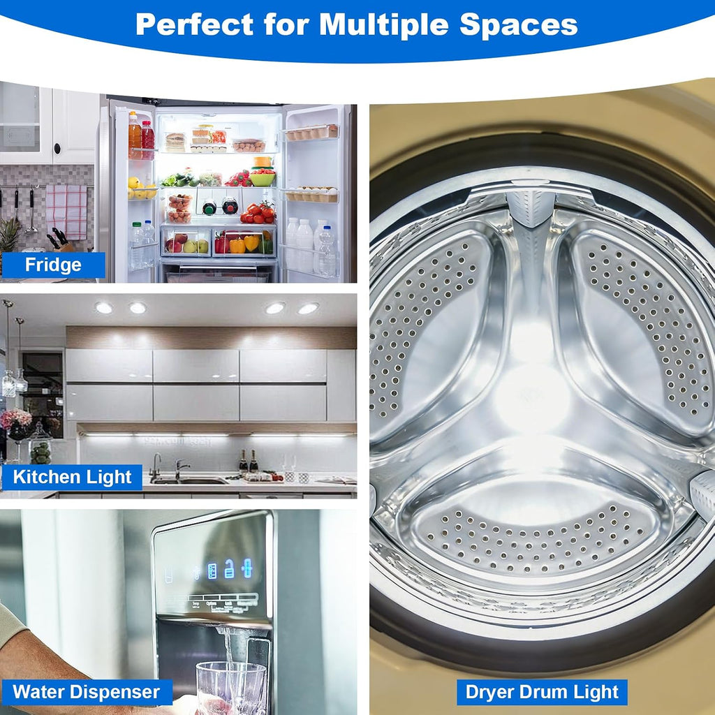 E12 LED Fridge Water Dispenser Light Bulb 2W(15W Replacement)