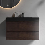 36 Inch Bathroom Vanity with Sink, Overflow, Large Storage, Wall Mounted, Floating, Modern, One-Piece Sink Basin