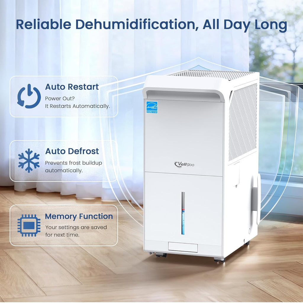 6,000 Sq.Ft Most Efficient Energy Star 2025 Dehumidifier