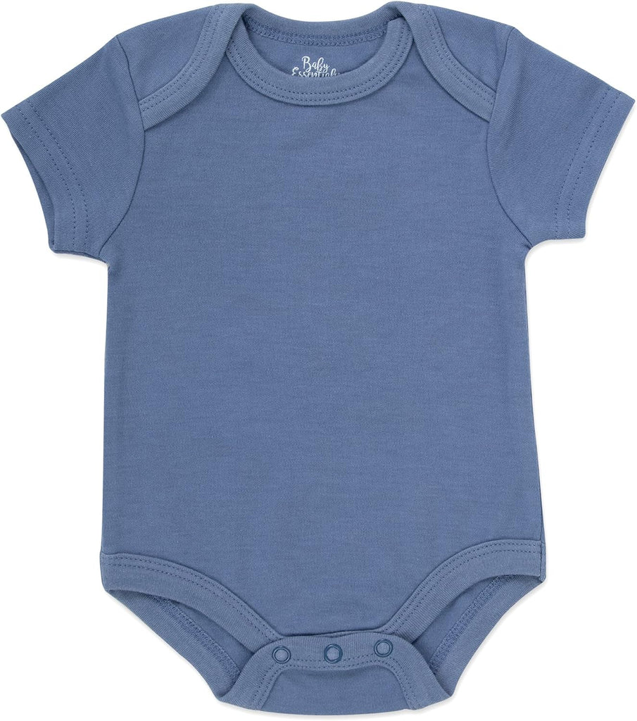 Unisex Baby Boys and Girls Solid Color 6 Piece Bodysuit Set