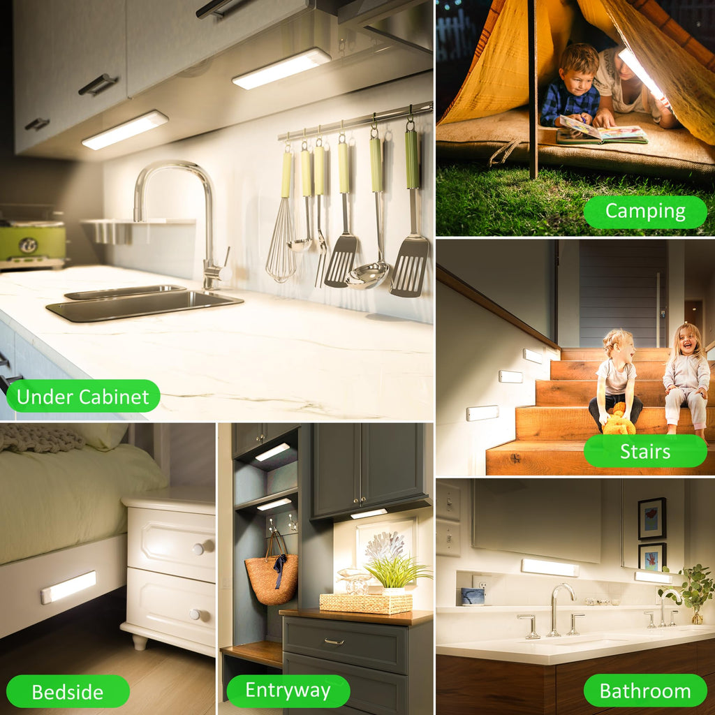 Motion Sensor Under Cabinet Lights, 3-Pack, Neutral White, 12 inch
