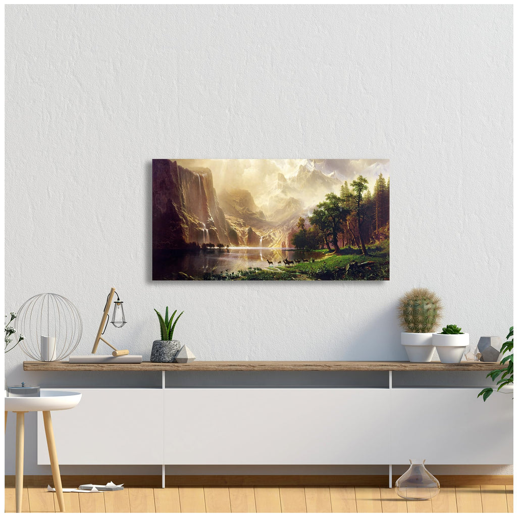 Among the Sierra Nevada, California by Albert Bierstadt, Canvas Print