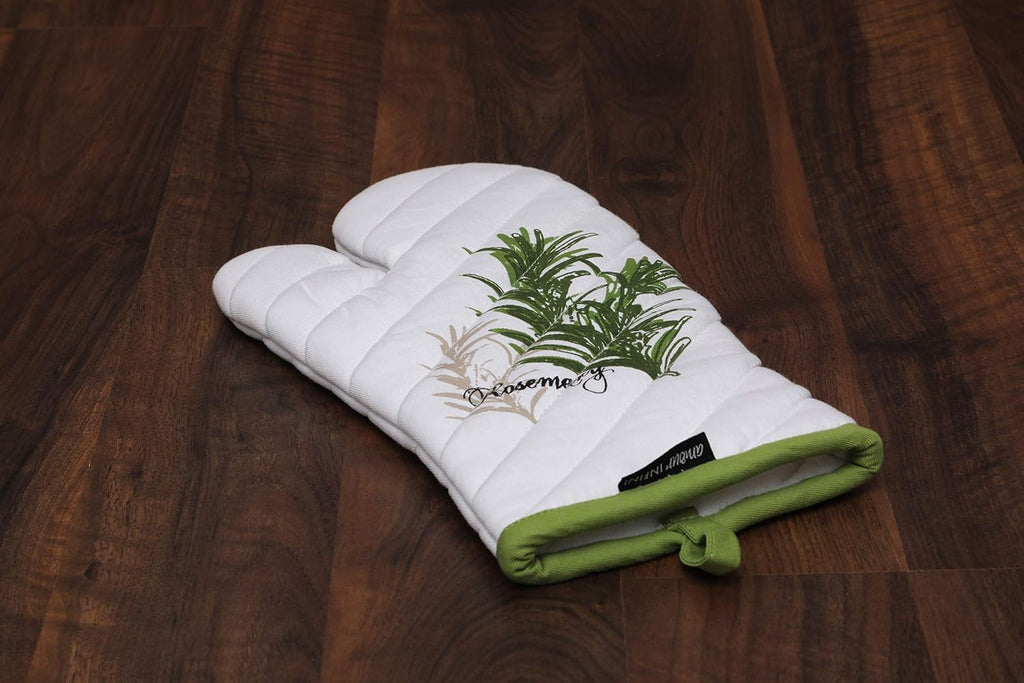 5 Piece Set of Apron, 2 Kitchen Towel, Oven Mitt and Pot Holder Heat Resistant Washable Kitchen Set For Cooking