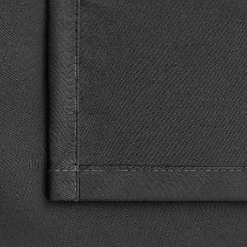 Dark Grey 84 Inch Blackout Curtains, 2 Window Panels