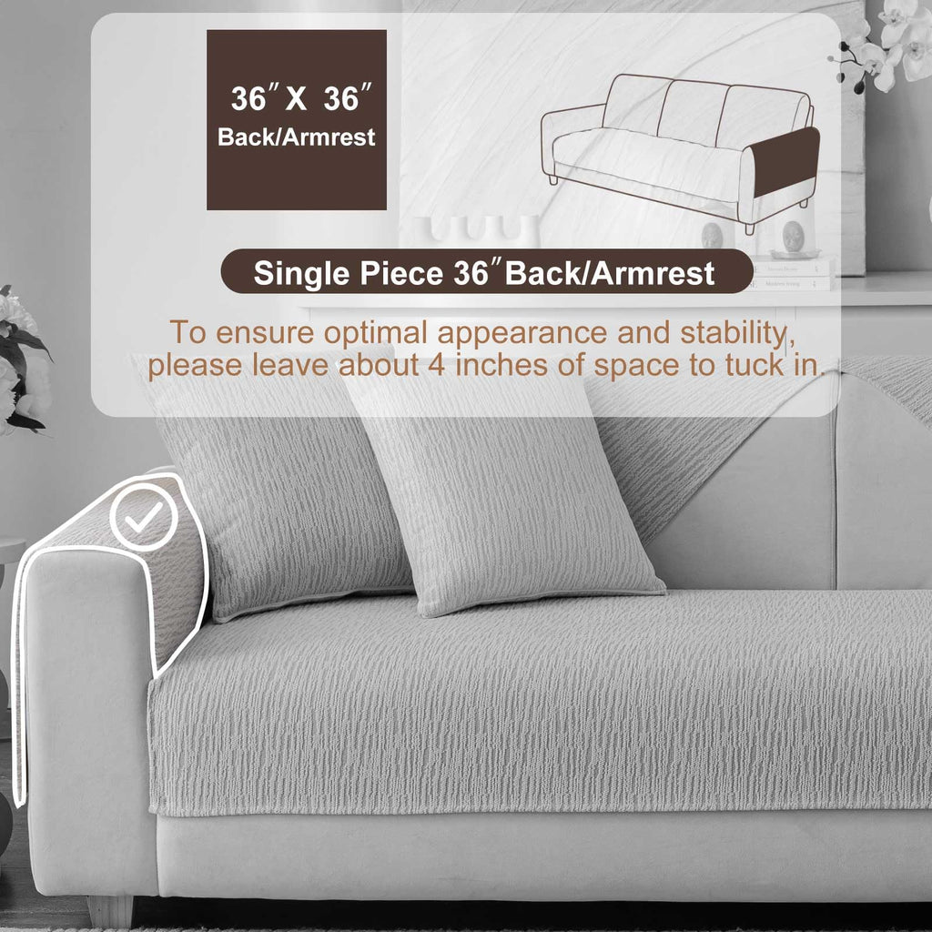 Soft Waterproof Chenille Cover Washable, Non Slip Sectional Sofa Covers for 3 Cushion Couch Sofa L Sharped Sofa