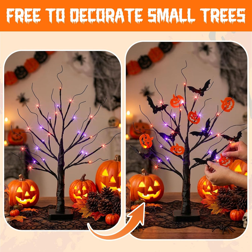 Halloween Decorations, Halloween Tree Lights, Lighted Black Tree