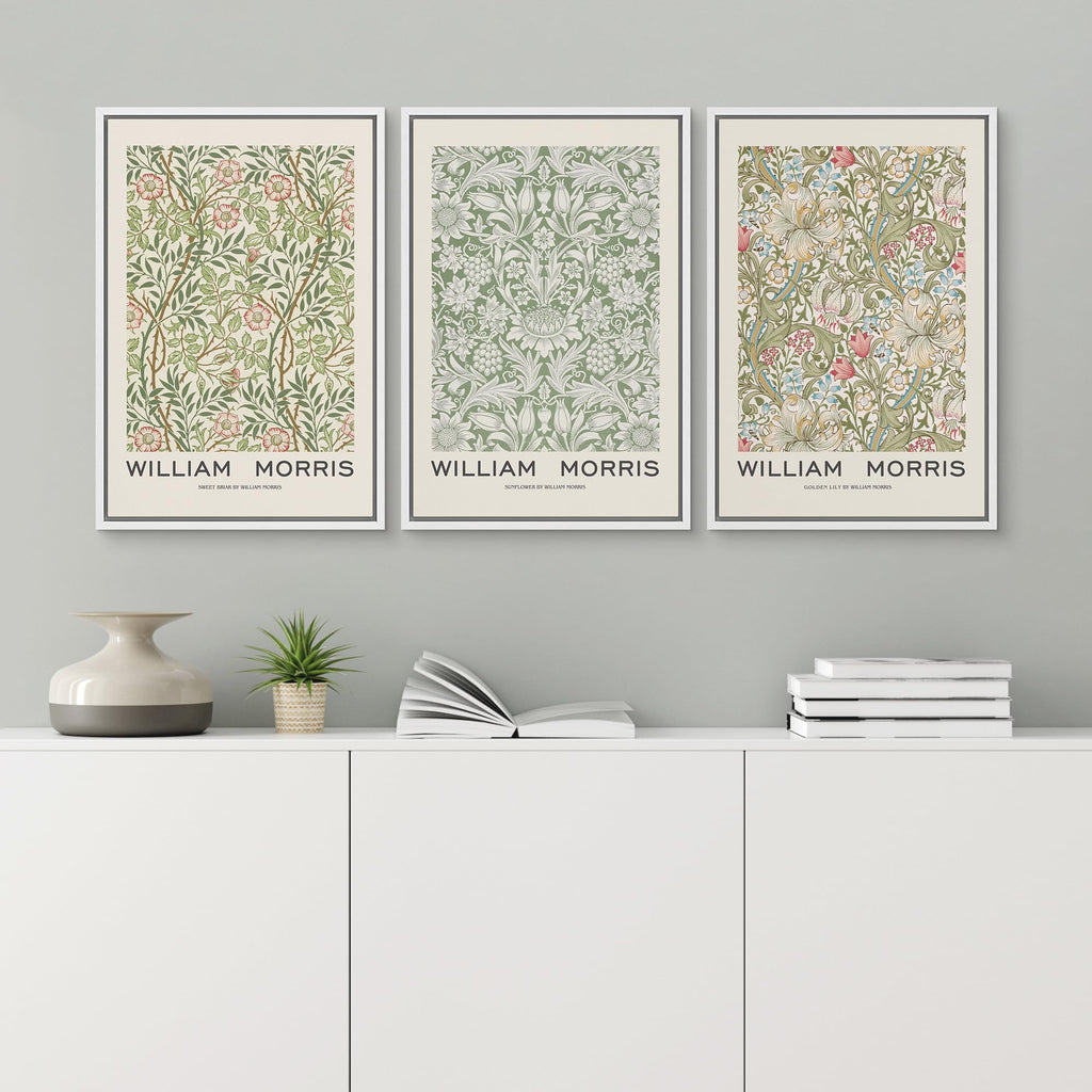 Framed Canvas Wall Art Print Set Beach Ocean Cliffs in France by Claude Monet Nature Wilderness Illustrations Modern