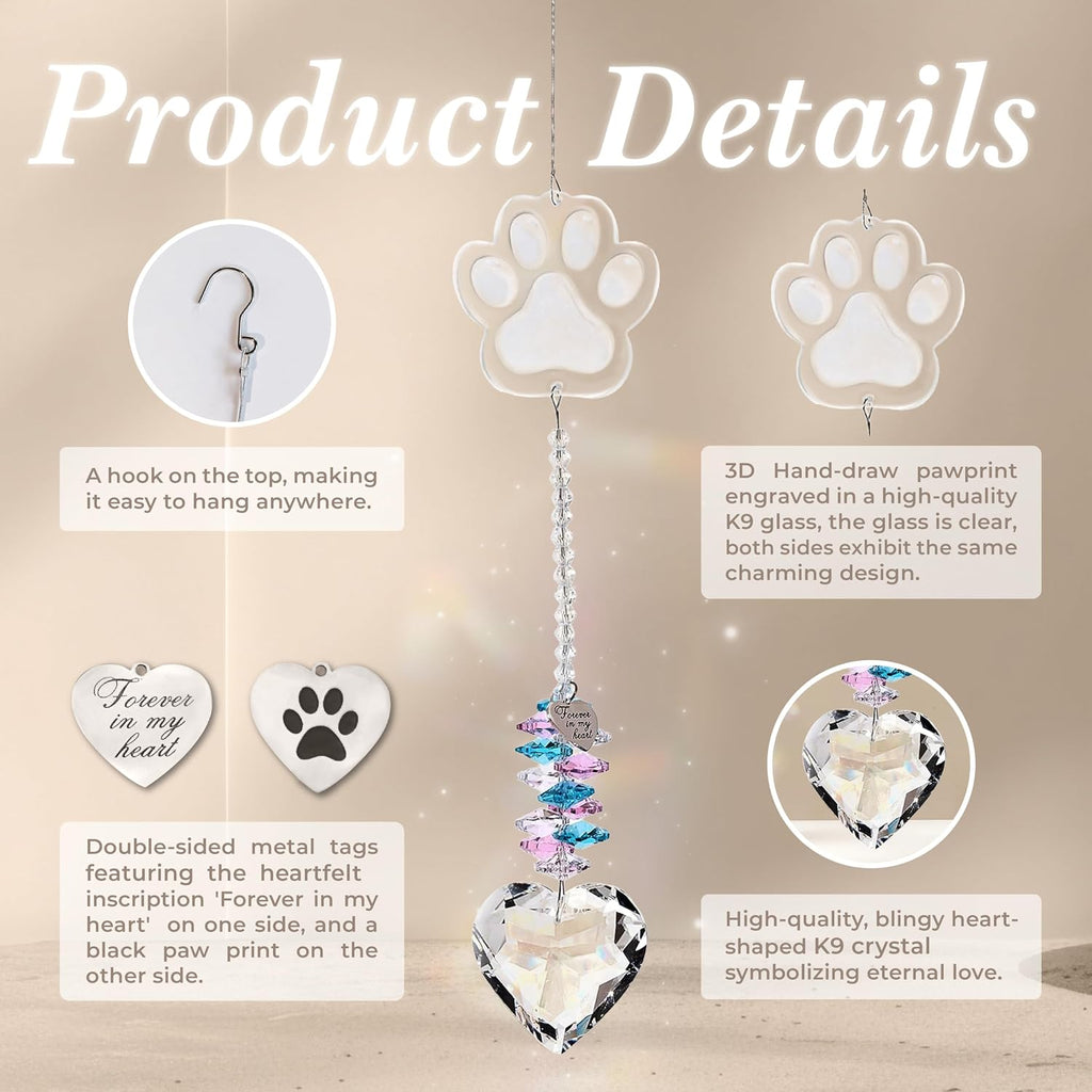 Dog Memorial Gifts for Loss of Dog Pet Sympathy Gift Suncatcher, Dog Memorial Gifts, Loss of Pet Memorial Keepsake