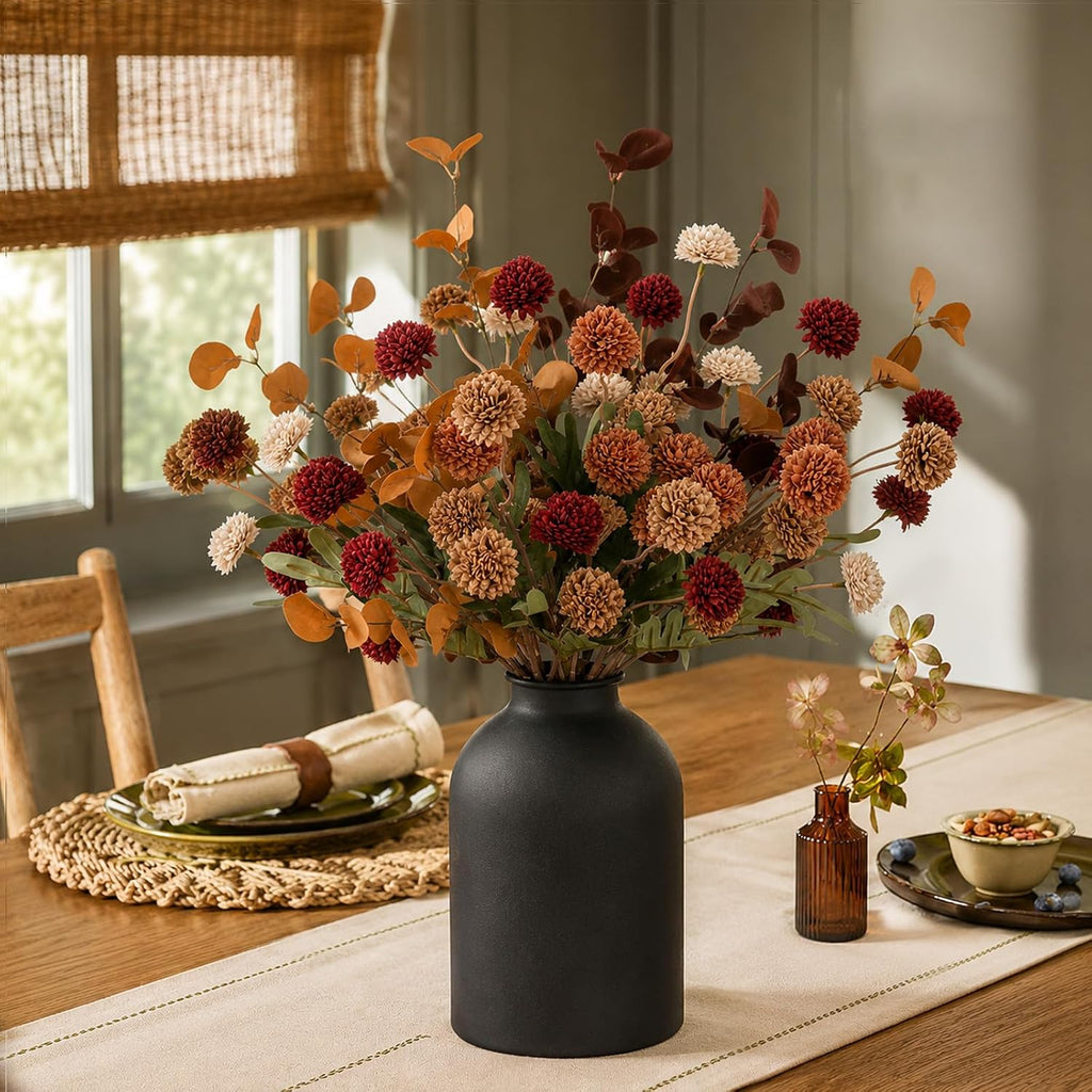 Fall Brown Flowers for Centerpieces, Dining Room Table Decoration