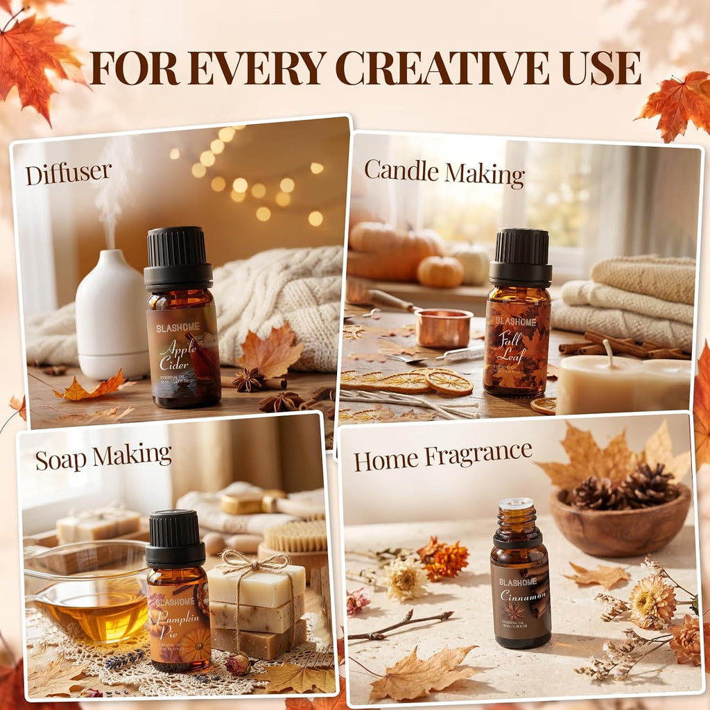 Fall Essential Oil Set for Diffusers - Set of 8