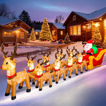 14 FT Christmas Inflatables Outdoor Decorations Giant Xmas Blow ups