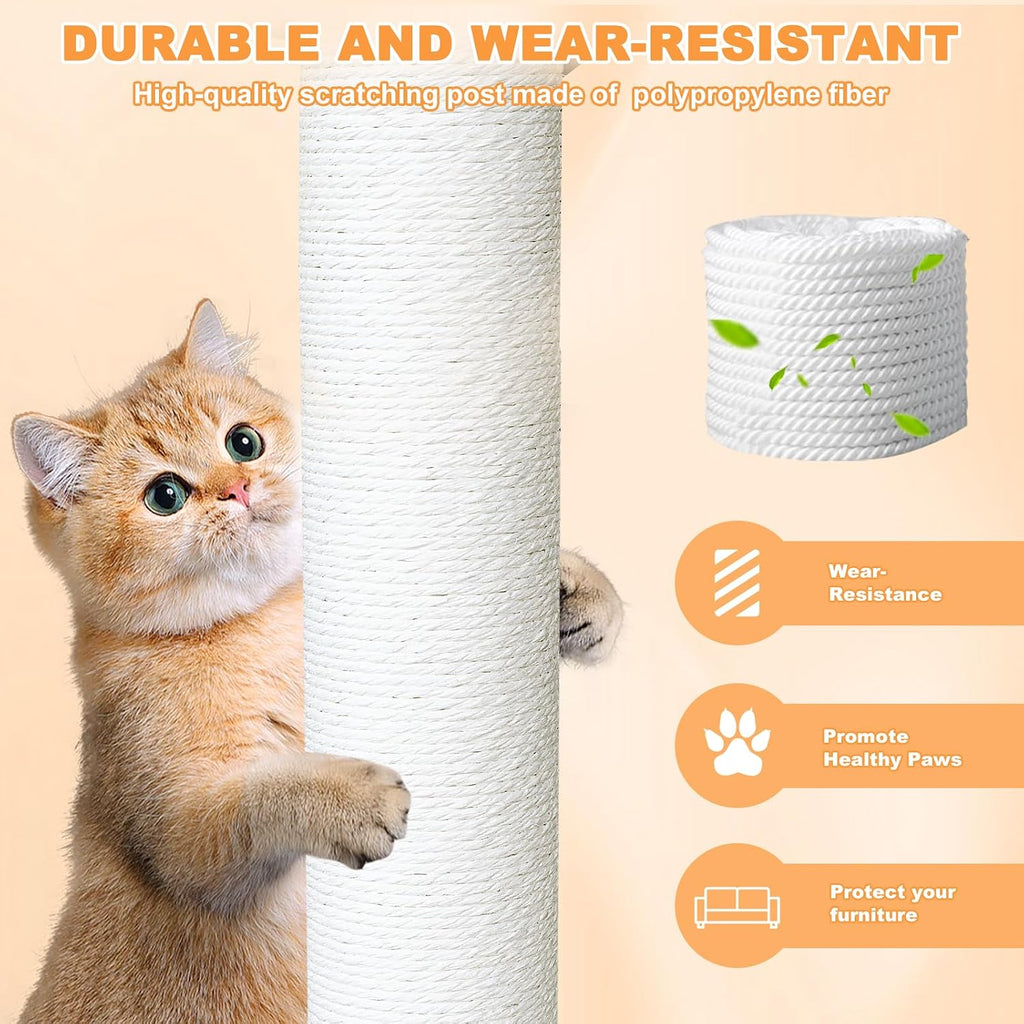 46" Indoor&Outdoor Cat Tower, Weatherproof Cat Condo with Scratching Posts
