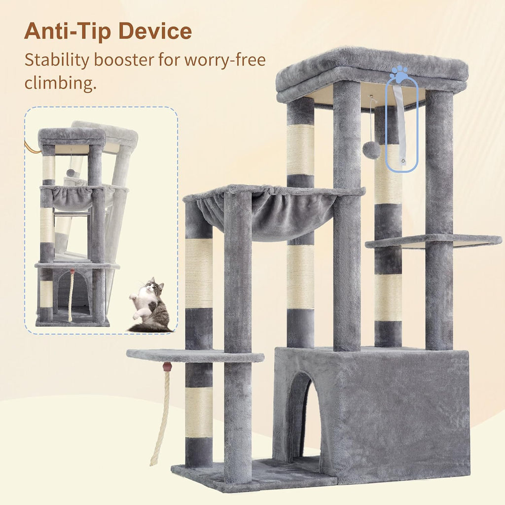 Heavy Duty Cat Tree with Large Base for Large Indoor Cats