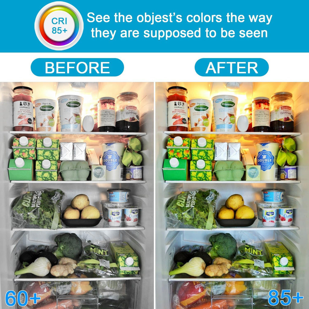 LED Refrigerator Light Bulb 40W Equivalent A15 Fridge Waterproof Bulbs E26 Base Energy Saving Appliance Freezer Light