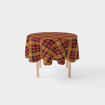 Fall Harvest Tablecloth | Plaid Round Tablecloth | 60" Round | Machine Washable and Stain-Resistant for Easy Care