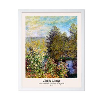 Art Vintage Claude Monet Poster - Retro A Corner in the Garden at Montgeron Print - Flower Art - Classic Painting