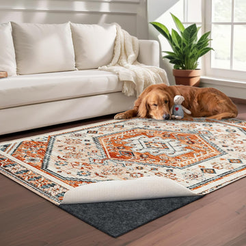 100% Waterproof Rug pad, 5x7 ft Area Rug Non-Slip Rug Pads, Carpet Pads for All Floors and finishes, Felt pad - Set of 35