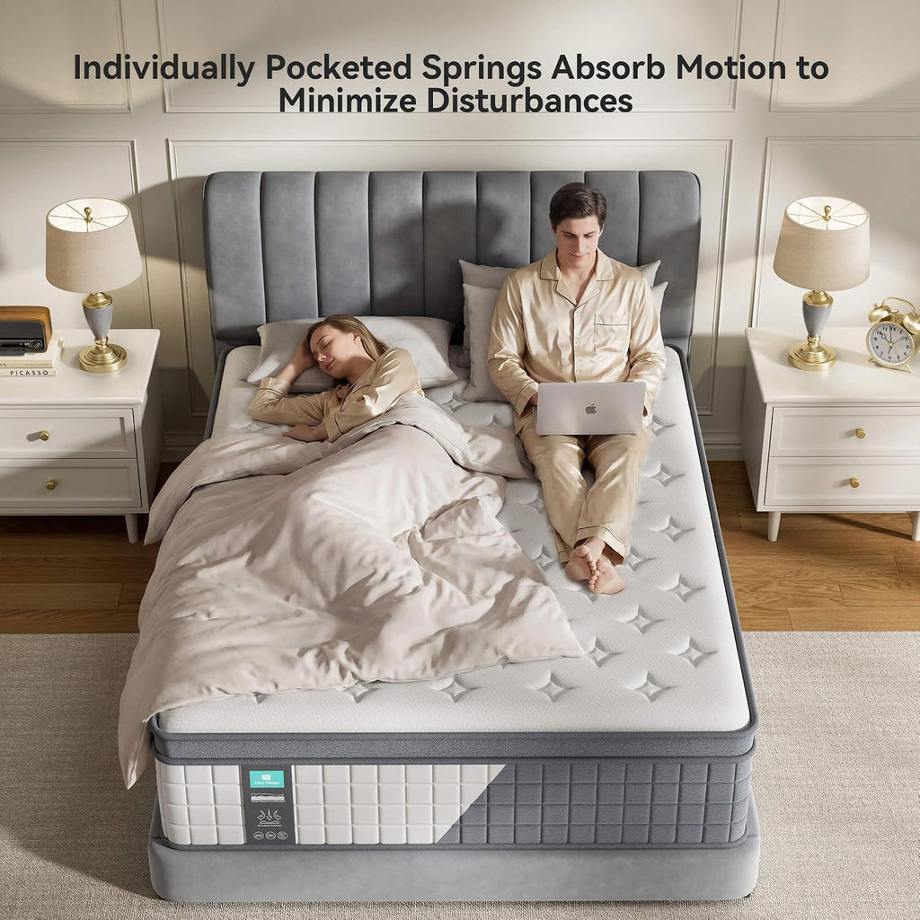 King Size 12 Inch Hybrid Mattress in a Box, 2026 Upgraded Luxury, Gel Memory Foam, Individual Pocket Spring, Medium