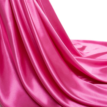 Hot Pink Silk-Like Satin Fabric by The Yard, 2 Yards, 55 Inch Wide