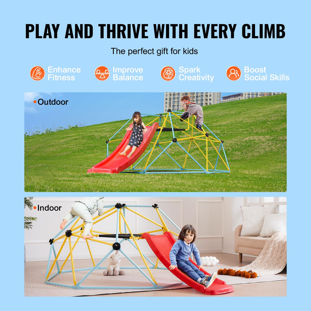 Climbing Dome 8 ft Geometric Climber Slide 600 lbs Jungle Gym Grip
