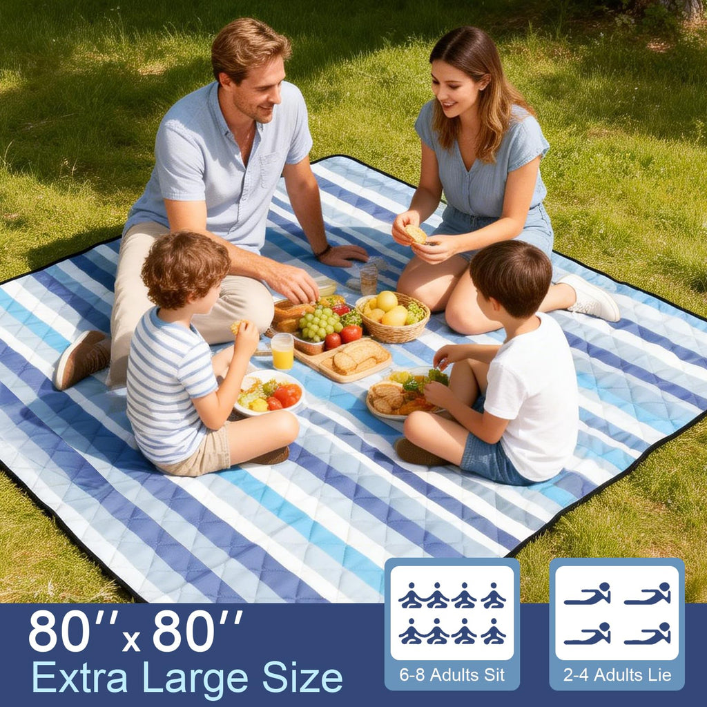 2 in 1 Tote Picnic Blanket Waterproof Outdoor Camping Beach Blanket