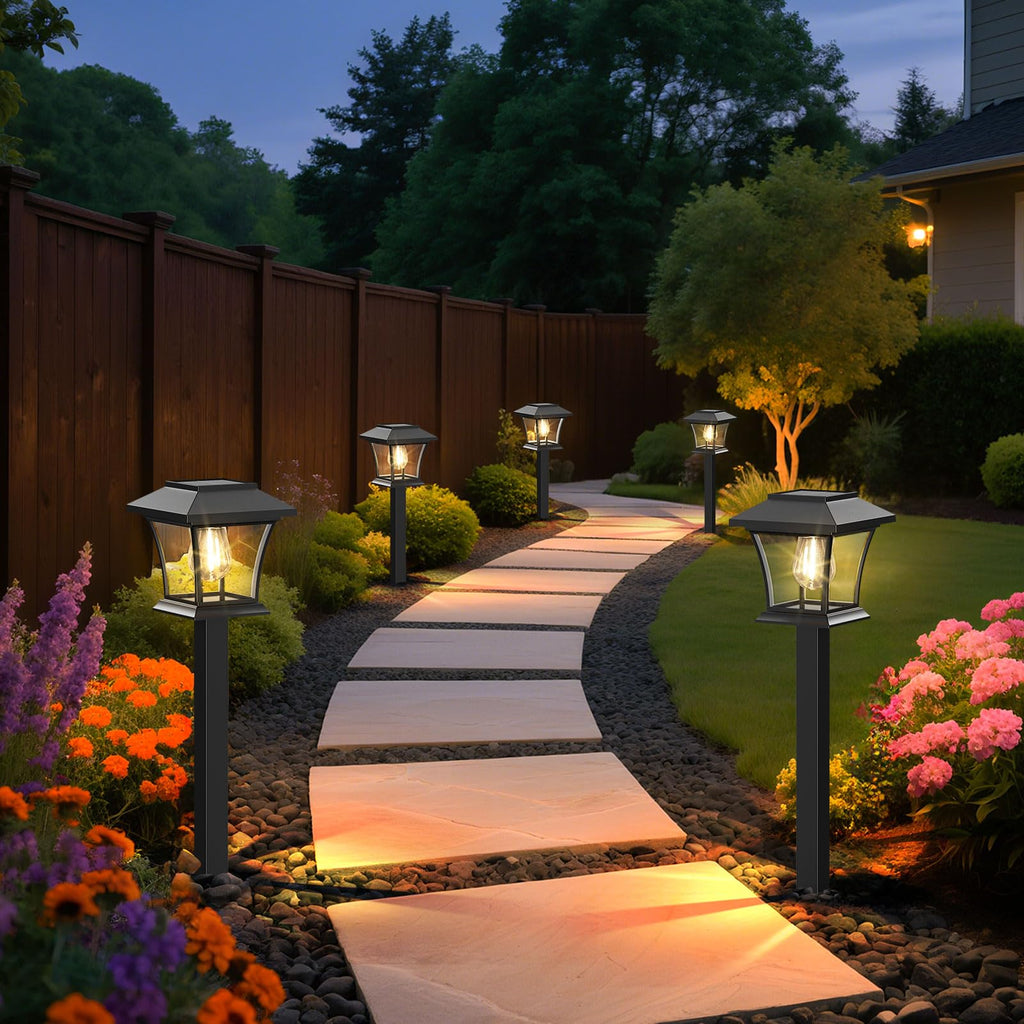 16 Pack Solar Pathway Lights Outdoor, Warm White