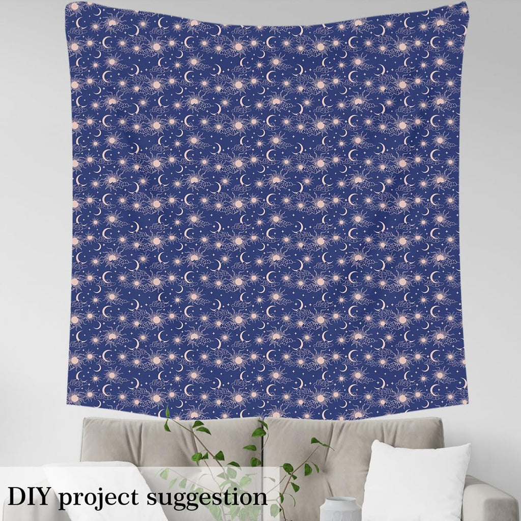 Boho Moon Sun Fabric by The Yard Soft 5 Yards