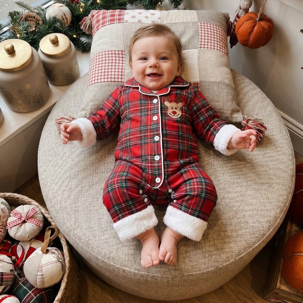 Baby Girl Boy Romper Pajamas Fall Winter Long Sleeve Button Down Pjs Newborn Infant Lapel Sleepwear Nightwear
