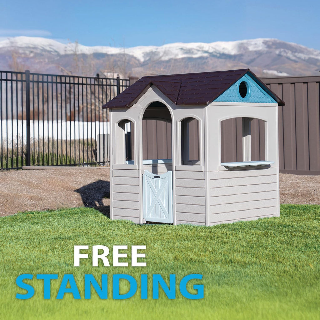 Indoor Outdoor Kids Playhouse, Two Store Windows & Farm‐Style Half Doors, Spacious Interior, Easy Snap Together No