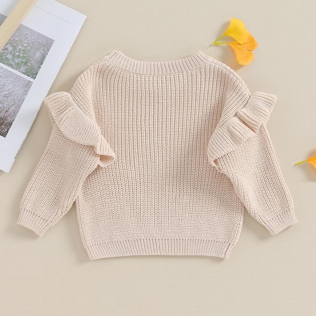 Infant Baby Girl Sweater Baby Pullover Sweater Toddler Girl Knit Sweatshirt Fall Winter Clothes