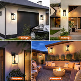 2-Pack Outdoor Light Fixtures Wall Mount, Waterproof Exterior Wall Lanterns with Clear Glass