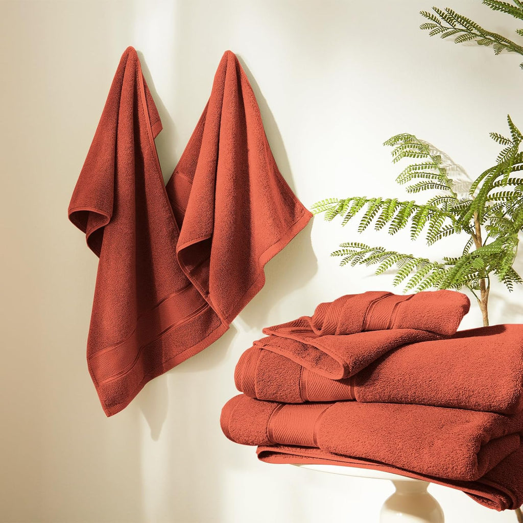 Bath Towels Set 6 Piece, 100% Turkish Cotton Luxury Towels | 650GSM Super Soft Highly Absorbent and Quick Dry Durable