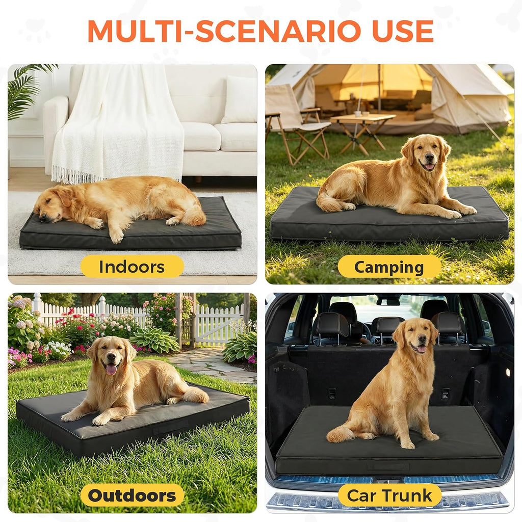Outdoor Dog Bed Large Sized Dog, Waterproof, 36x27x3 Inch