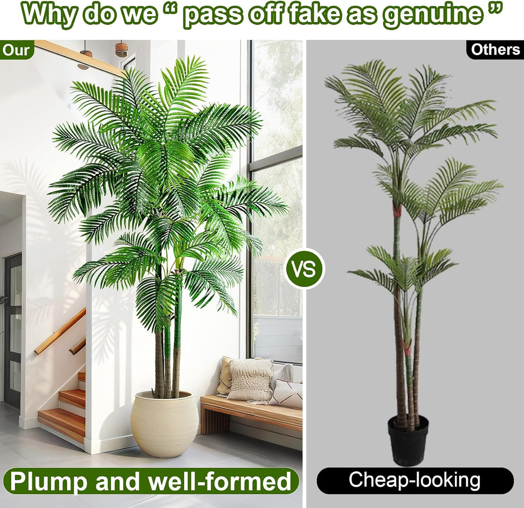 Big Artificial Palm Tree Tall Faux Tropical Trees Indoor Outdoor Realistic Floor Plants Large Fake Plant Living Room