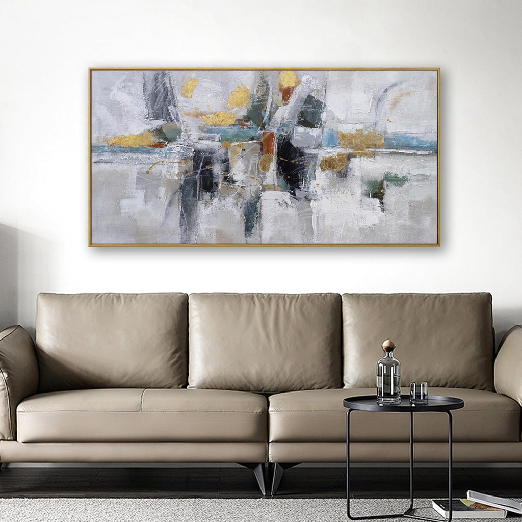 Modern Colorful Wall Art Decor 24"x48" Framed Canvas Wall Art