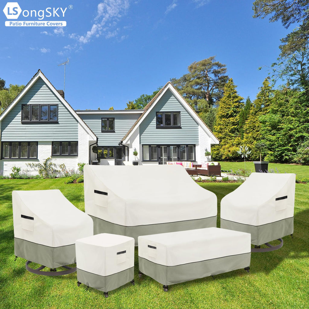 Outdoor Coffee Table Cover, Waterproof Rectangular Patio Small Side Table Cover, 48 x 28 x 16 inch, Outdoor Table Covers
