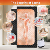Upgraded Portable Sauna for Home, Large Size Personal Sauna Box with 3L 1300W Steamer, Big Folding Chair