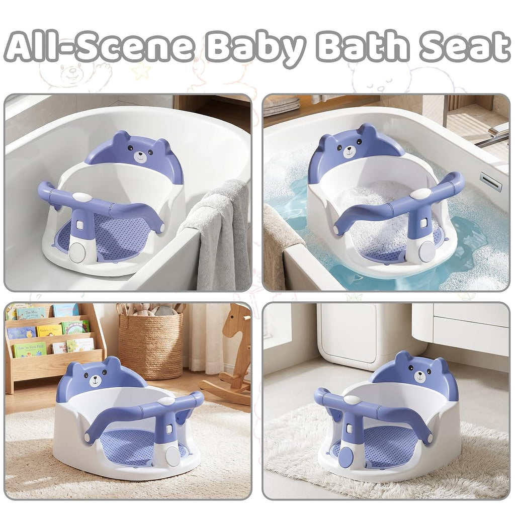 Bath Seat for Babies 6 Months & up Non-Slip Toddler Bath Seats for Sitting Up Infant Bathtub Chair with Suction Cups