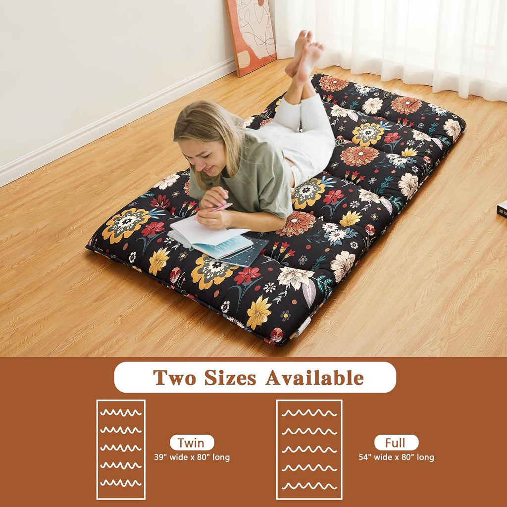 Japanese Floor Futon Mattress, Foldable Tatami Sleeping Bed