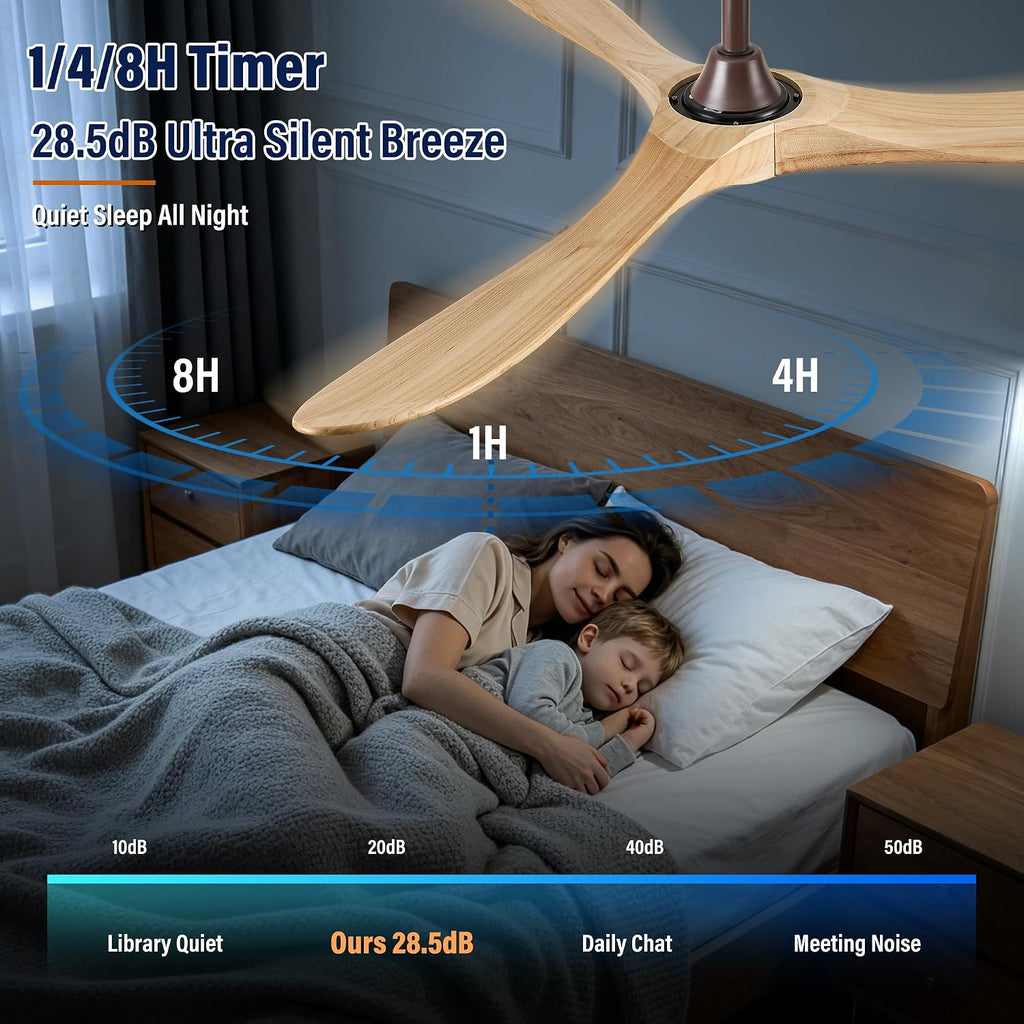 Inspired Maverick Style 60" wood ceiling fan, Oil Rubbed Bronze