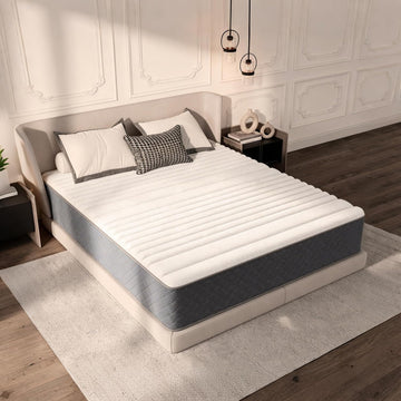 King Size Mattress, 12 Inch King Mattress Hybrid Medium Firm, 7-Zone Pocket Spring Memory Foam Mattress in a Box for