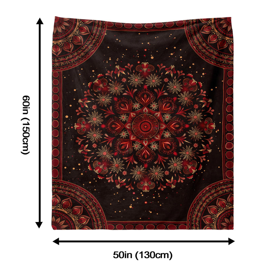 Boho Mandala Throw Blanket 50 x 60 Inch