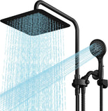 High Pressure Rainfall Shower Head with Handheld Combo: Upgrade Dual Shower Head with 10 Inch Fixed Rain Showerhead
