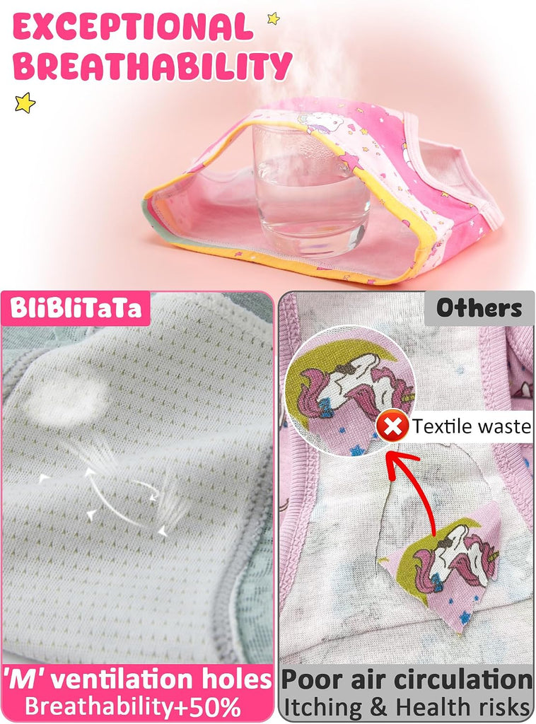 Underwear, Soft Cotton Tagless Breathable Panties, Pack, 18M
