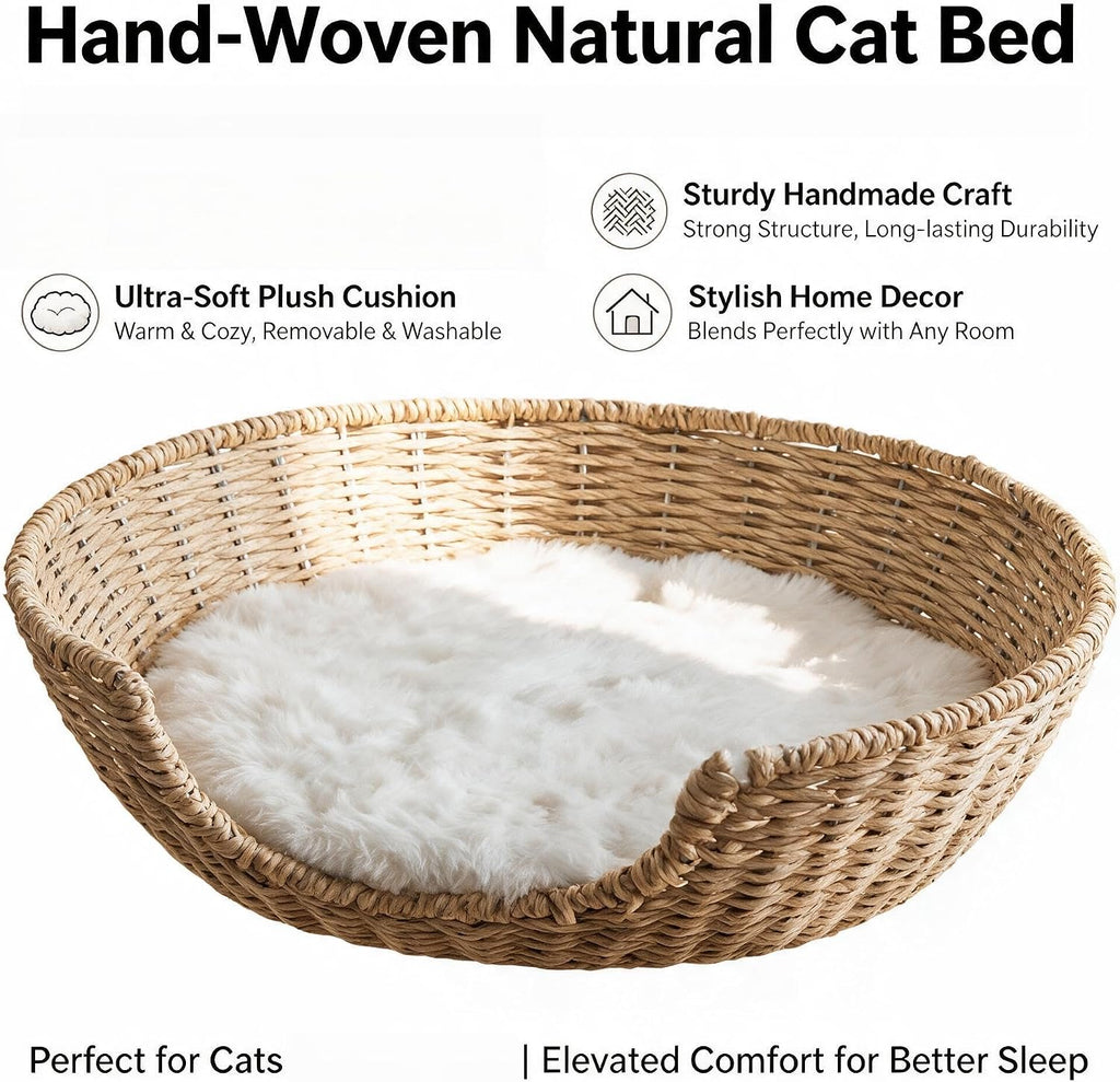 54in Wooden Cat Tree for Large Indoor Cats, Modern Tall Cat Tower