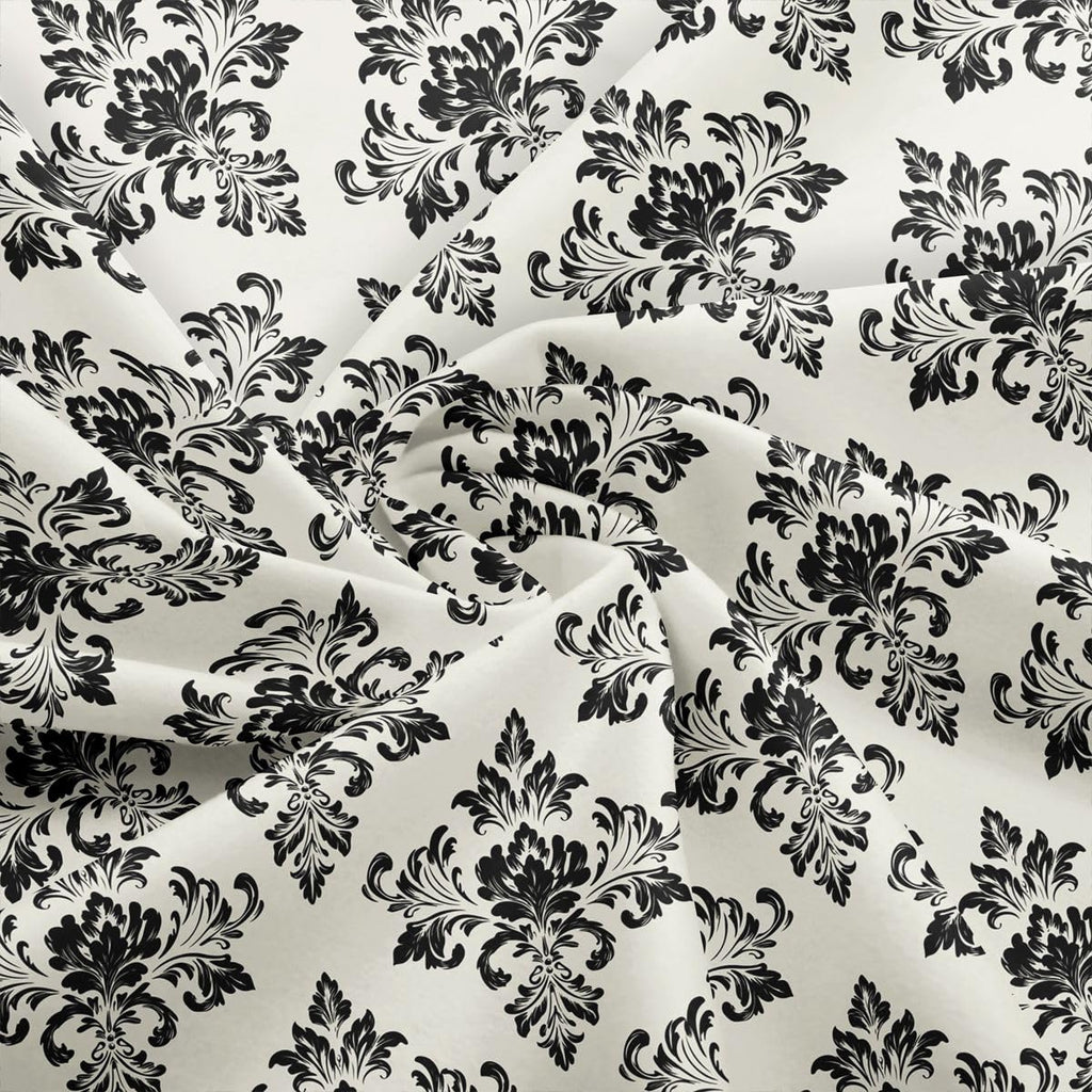 Vintage Damask Polyester Fabric by The Yard Floral Print Polyester Fabric Gothic Bohemia Boho Flower Soft Indoor