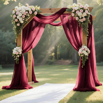 Wedding Arch Draping Fabric 28'' x 20FT Sheer Chiffon Drape Backdrop