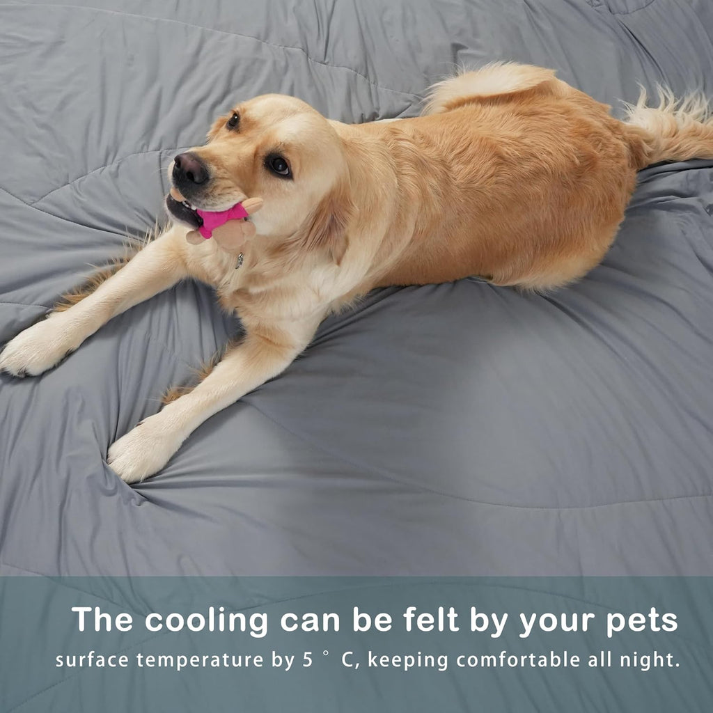 Cooling Comforter King Size, Cool Blanket for Hot Sleepers,104x90 | Arc-Chill Q-Max >0.45 cooling comforter wicks