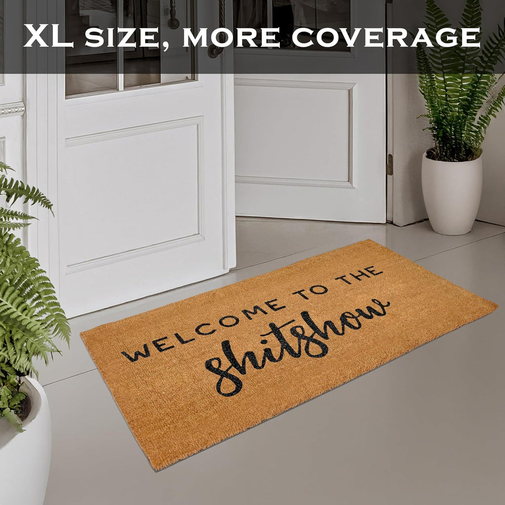 Welcome to the Shitshow Large Door Mat 48x24 Inch, Oversized Welcome Mat | Funny Home Decor, Conversation Starter